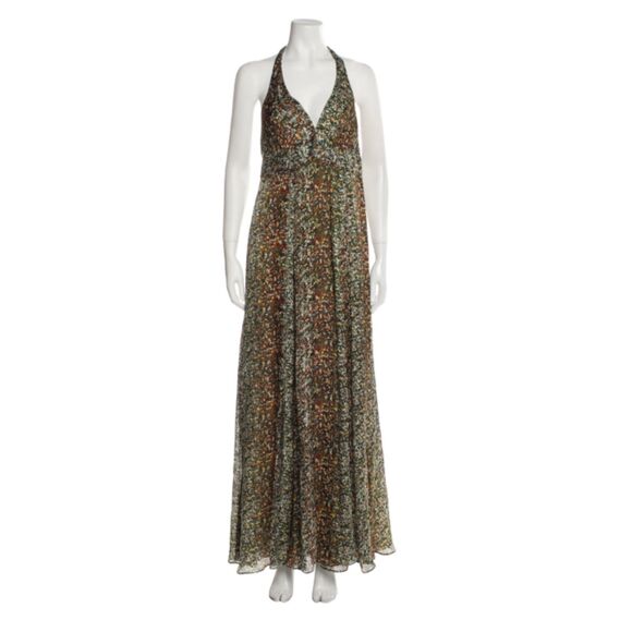 Adam Lippes - Silk Halter Dress Maxi Gown - 8 - Picture 1 of 12